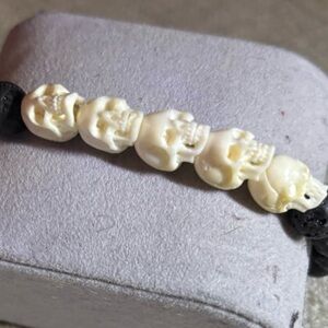 King Baby Studio Cream Skull Bracelet